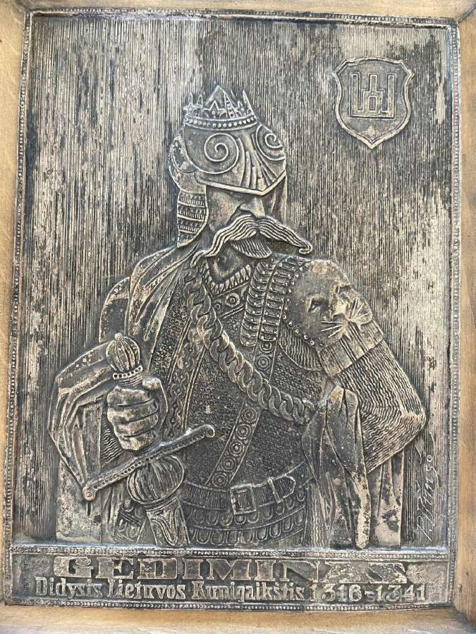 P. Rimšos sidabrinė Gedimino plaketė