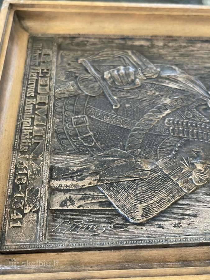 P. Rimšos sidabrinė Gedimino plaketė - nuotraukos Nr. 2
