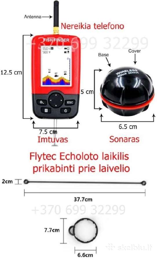 Flytec V802 Pro pašarų laivelis su GPS + Echolotas - nuotraukos Nr. 3