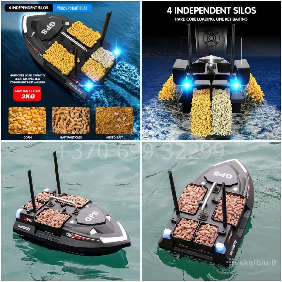 Flytec V802 Pro pašarų laivelis su GPS + Echolotas - nuotraukos Nr. 11