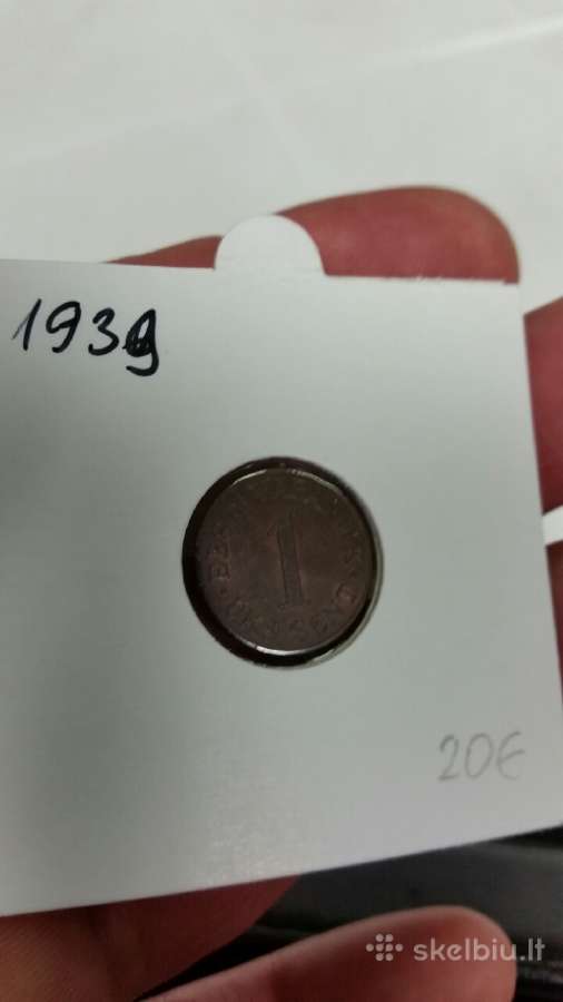 1 senti Estija 1939 m - nuotraukos Nr. 2