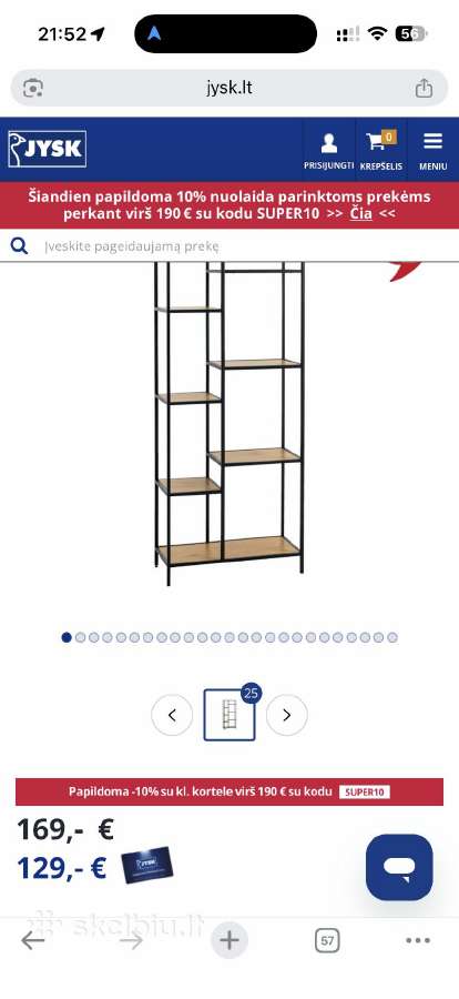 Parduodamos metalinės lentynos – 9 vnt. - nuotraukos Nr. 2