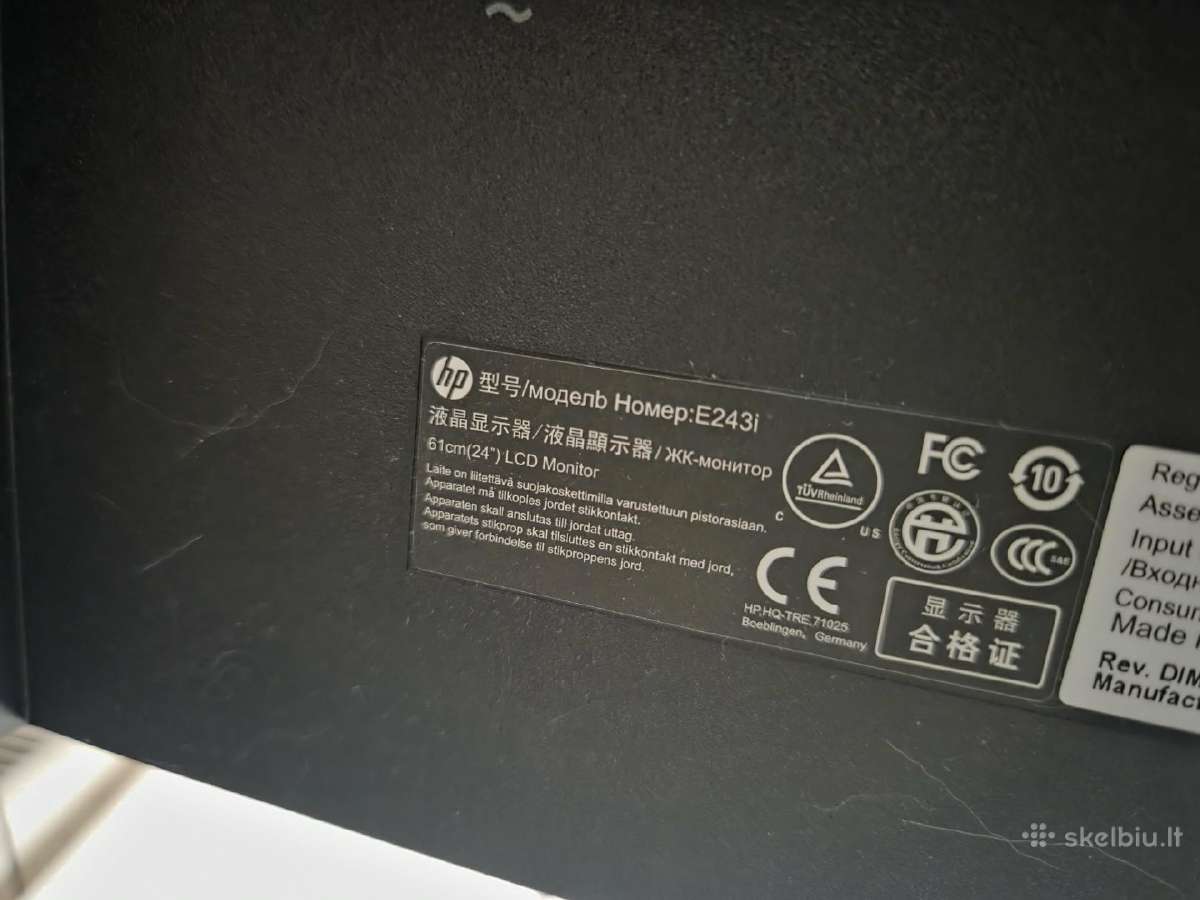 Hp Elitedisplay E243i 24" 1920x1080 Ips Monitor x2 - nuotraukos Nr. 4