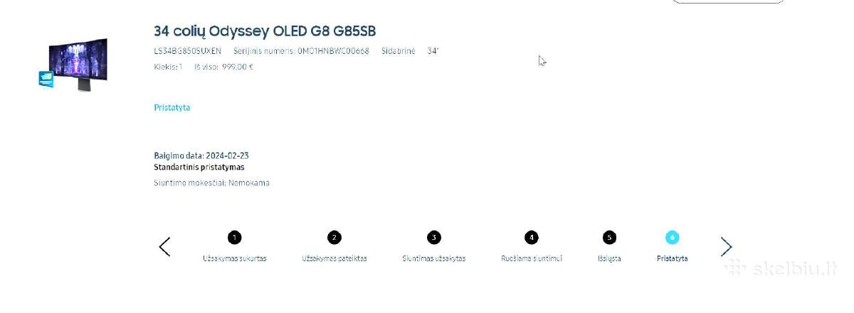 Samsung Odyssey Oled G8 34inch 175hz