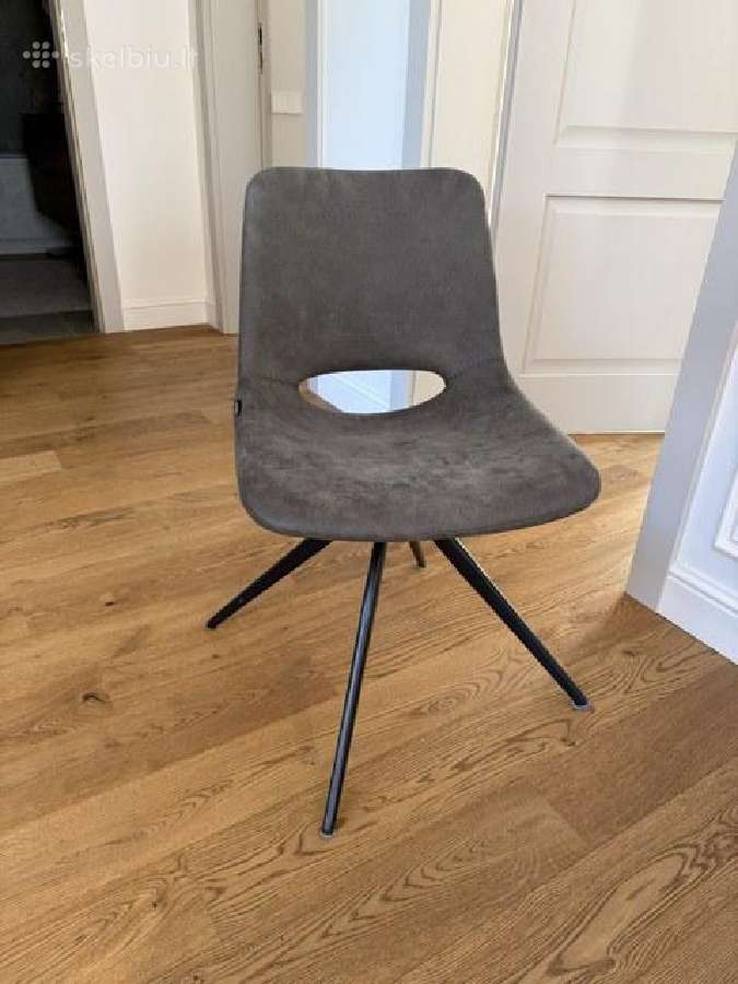Sofaforma valgomojo kėdės, 6 vnt - pilkos, sukamos - nuotraukos Nr. 6