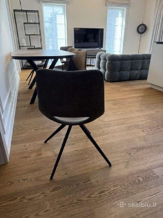 Sofaforma valgomojo kėdės, 6 vnt - pilkos, sukamos - nuotraukos Nr. 8