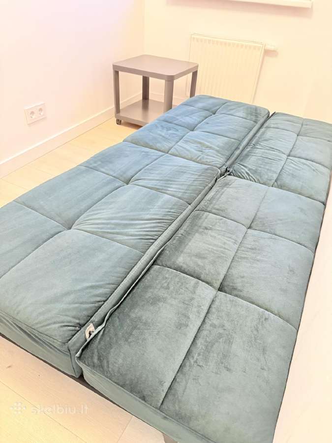 Super Kaina: tamsiai žalia aksominė sofa-lova - nuotraukos Nr. 4