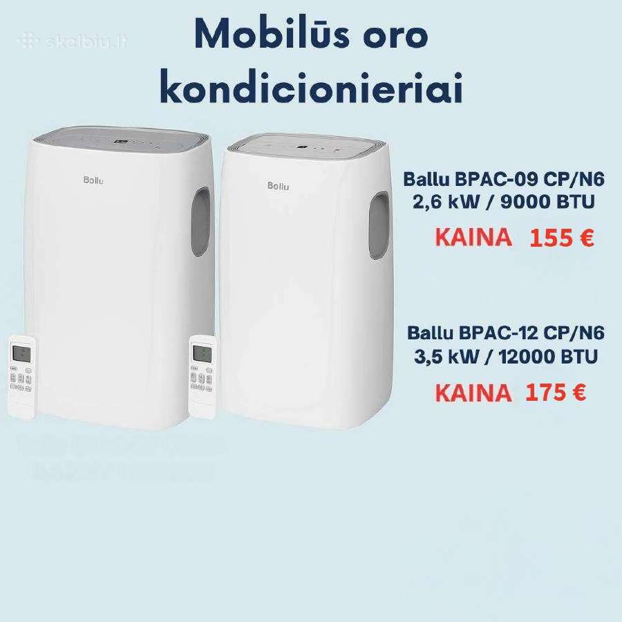 Nauji Kondicionieriai Ballu 3500w, 2600w
