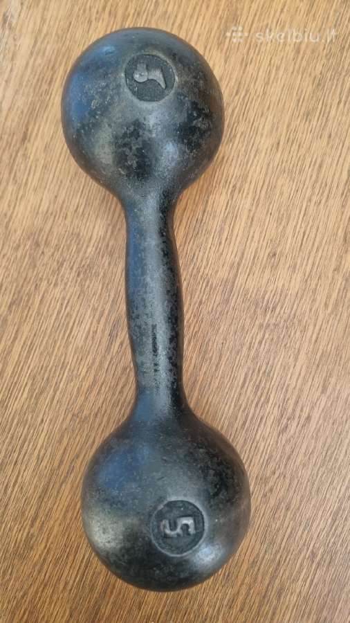 Vintage hantelis / svoris / svarmuo 5 kg