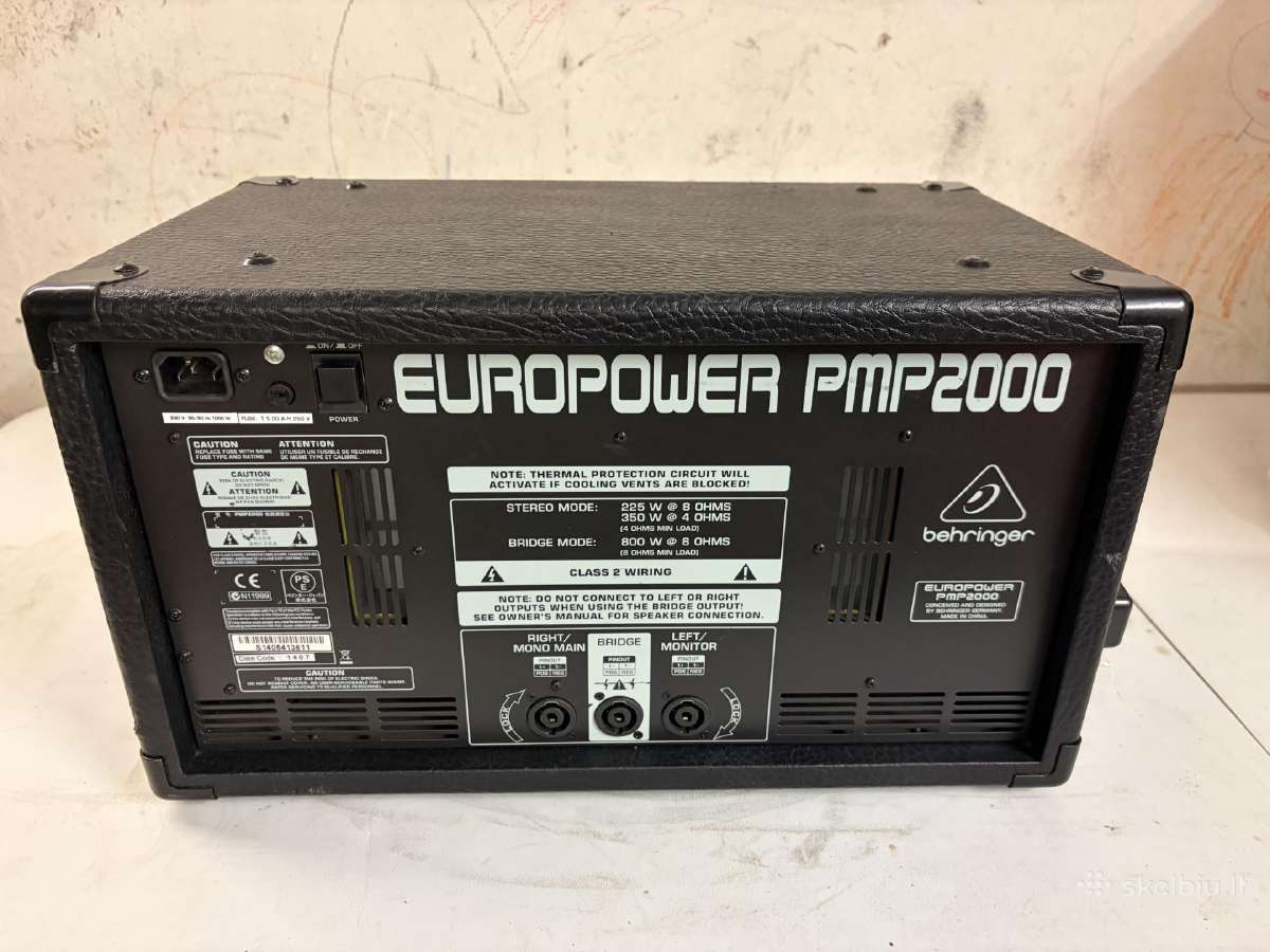Behringer europower pmp2000 - nuotraukos Nr. 2