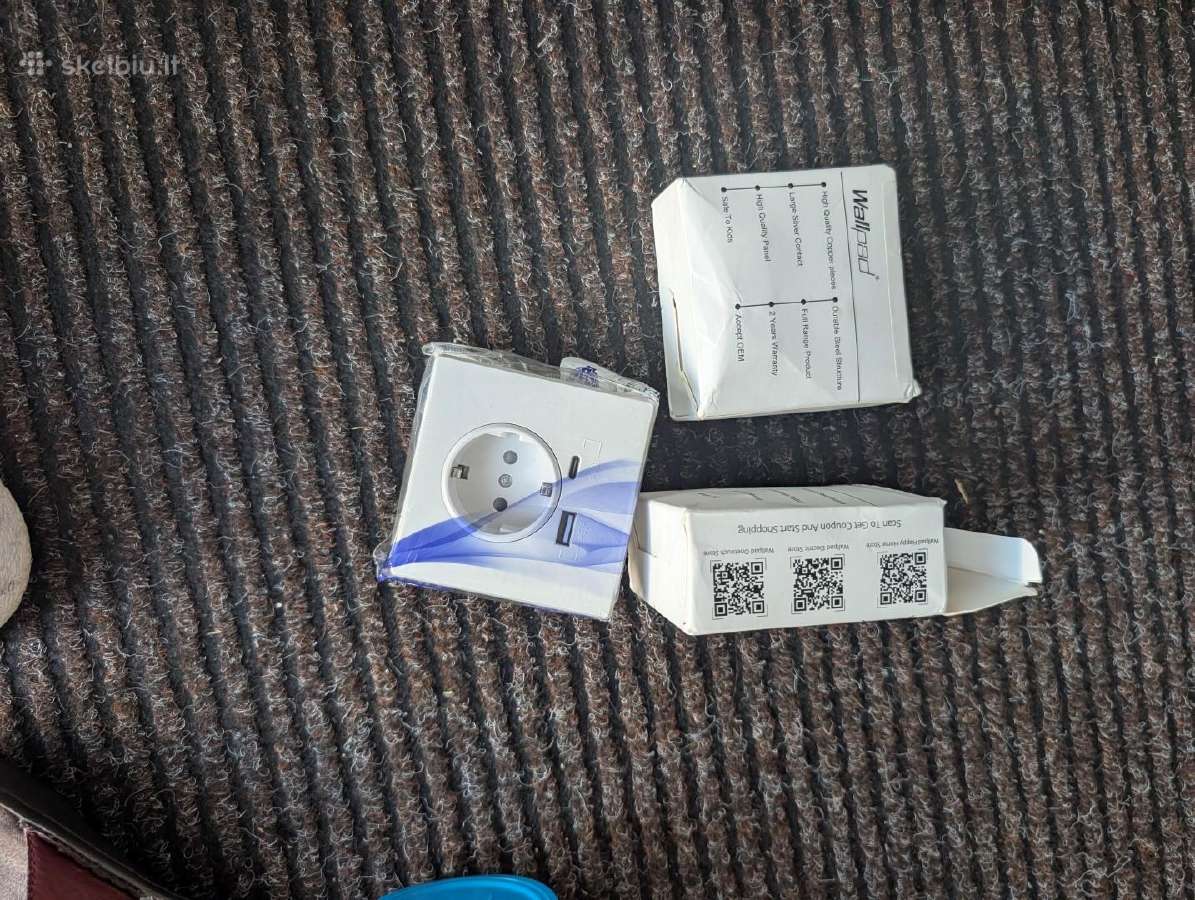 „schuko“ Rozetė su integruotu Usb-a ir Usb-c
