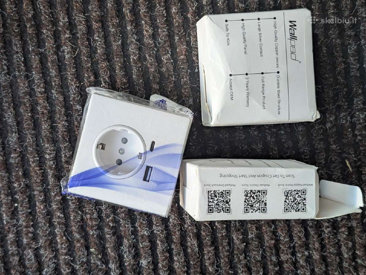 „schuko“ Rozetė su integruotu Usb-a ir Usb-c - nuotraukos Nr. 2