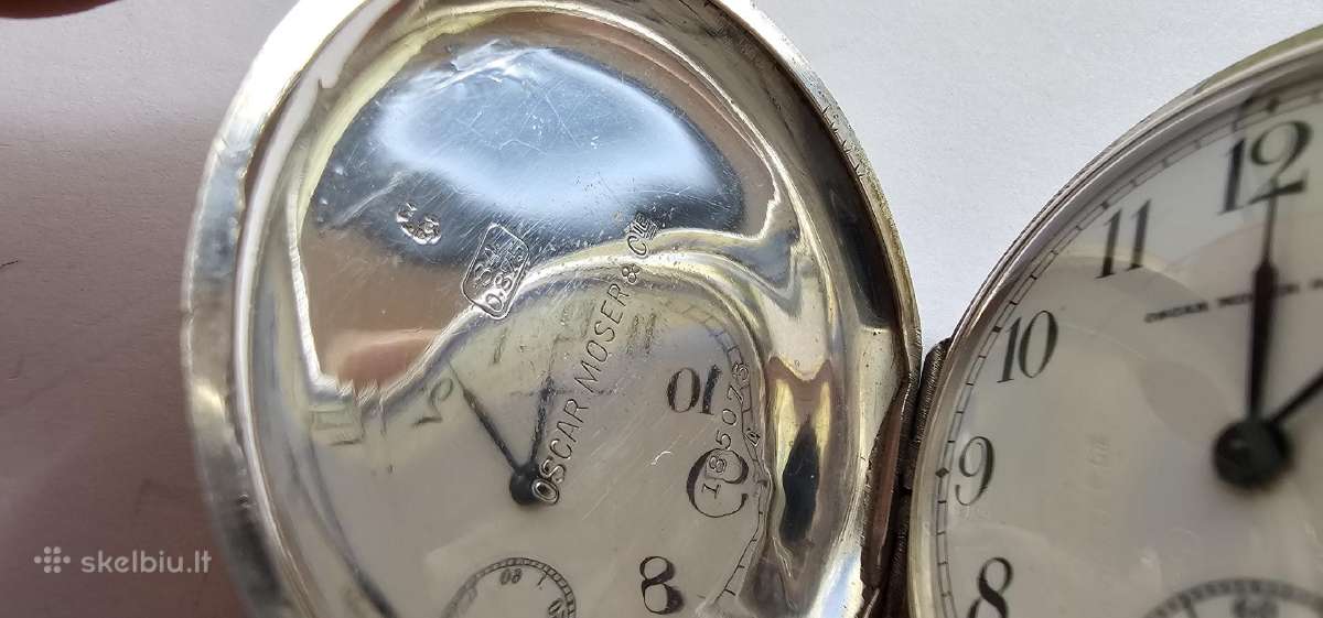 ~1880 Oscar Moser & cie kiseninis laikrodis 84 - nuotraukos Nr. 2
