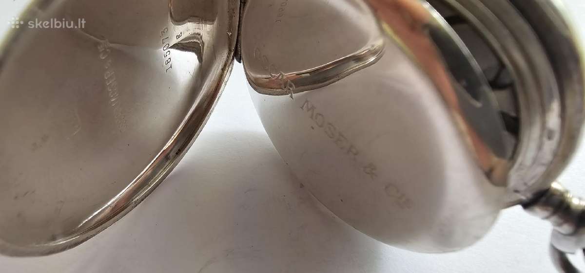 ~1880 Oscar Moser & cie kiseninis laikrodis 84 - nuotraukos Nr. 5