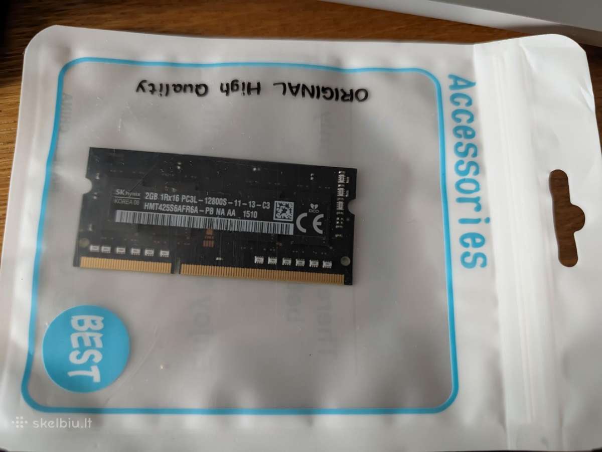 Nešiojamojo kompiuterio ddr3l RAM 2x2gb - nuotraukos Nr. 3