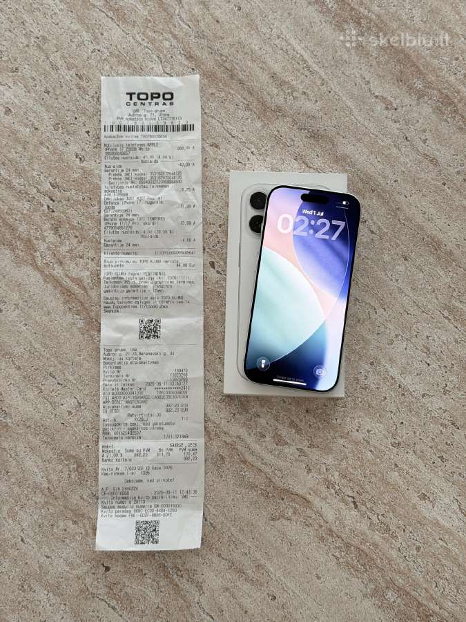 Apple iPhone 17 256gb apinaujis su garantija
