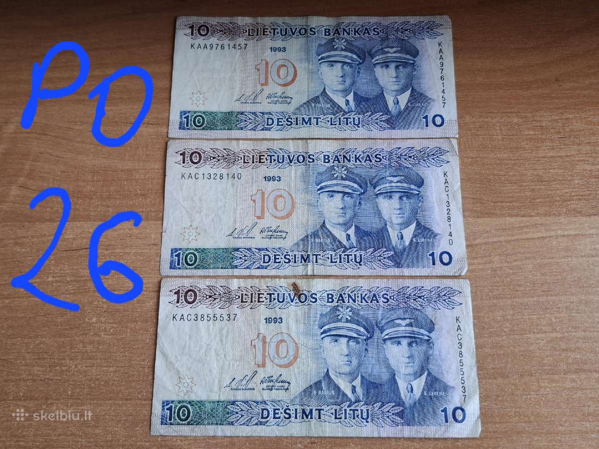 Lietuviški banknotai - nuotraukos Nr. 6