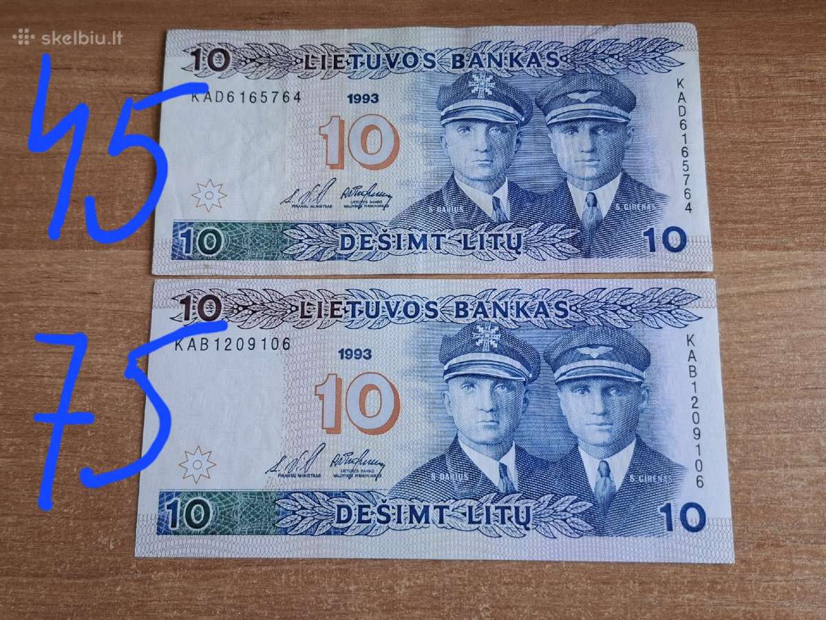 Lietuviški banknotai - nuotraukos Nr. 8
