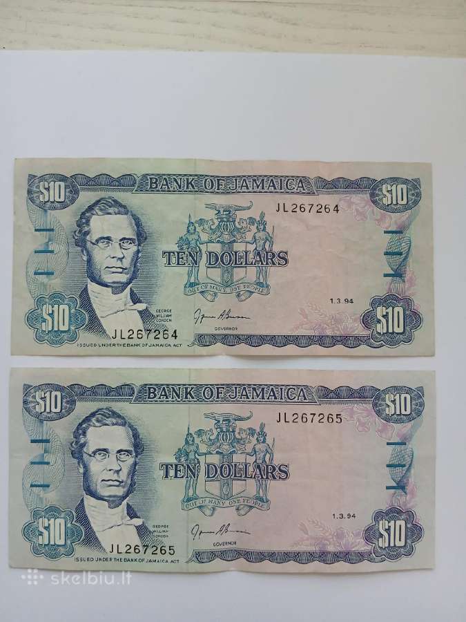 10 dolerių Jamaica 1994 - nuotraukos Nr. 2