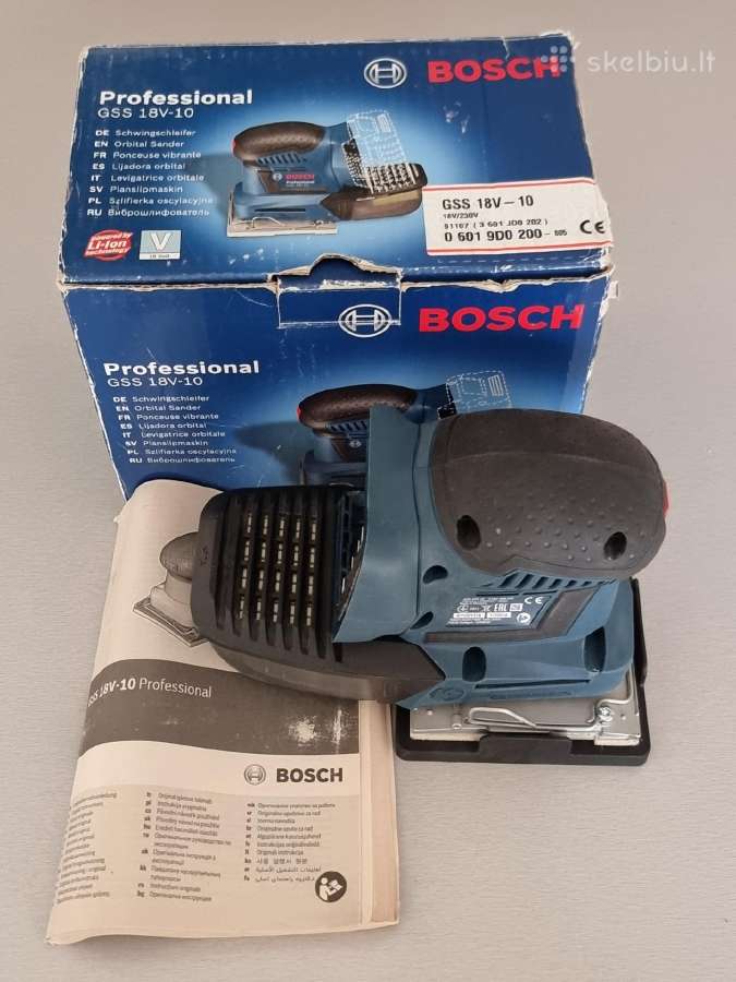 Akumuliatorinė šlifavimo mašina Bosch Gss 18, 18 V - nuotraukos Nr. 5