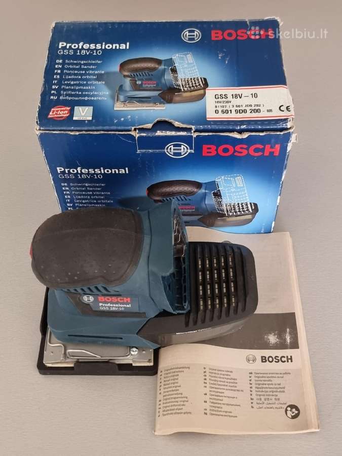 Akumuliatorinė šlifavimo mašina Bosch Gss 18, 18 V - nuotraukos Nr. 6