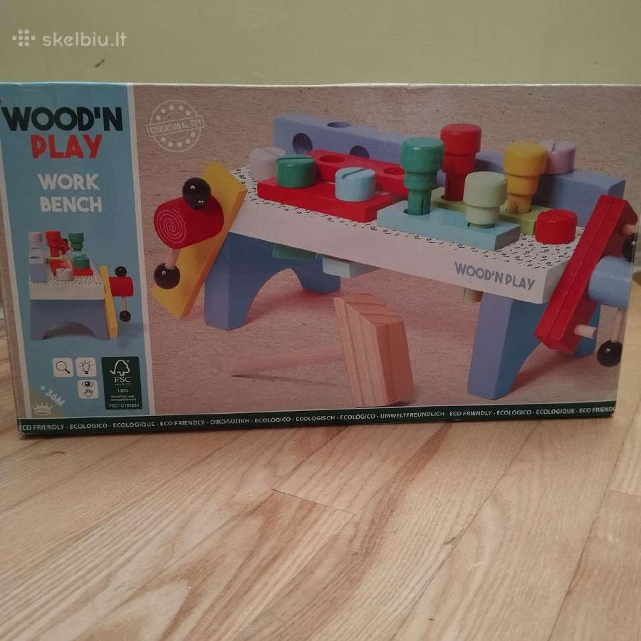Medinis vaikiškas darbastalis „wood'n Play“