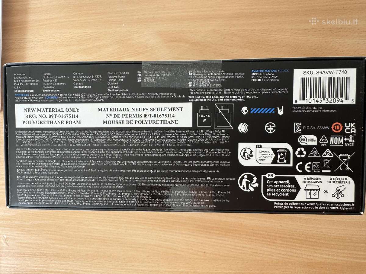 Skullcandy Aviator 900 Anc Headphones Ausinės - nuotraukos Nr. 5