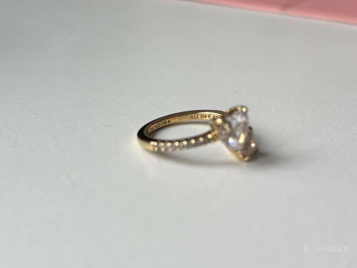 Pandora Double Heart Sparkling Ring - nuotraukos Nr. 4