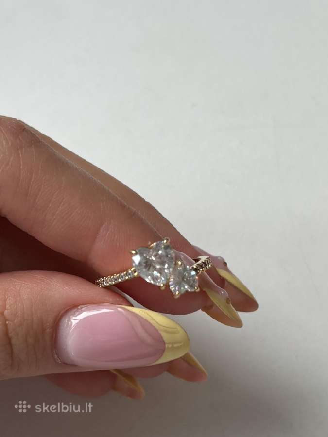 Pandora Double Heart Sparkling Ring - nuotraukos Nr. 5
