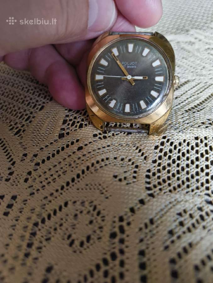 Paauksuotas Mechaninis Ussr Laikrodis Poljot . - nuotraukos Nr. 2