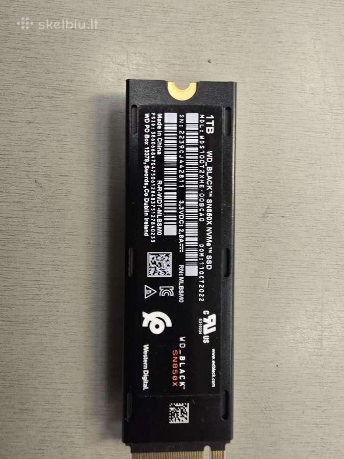 Wd_black Sn850x 1tb Nvme Pcie 4.0 SSD su radiatori