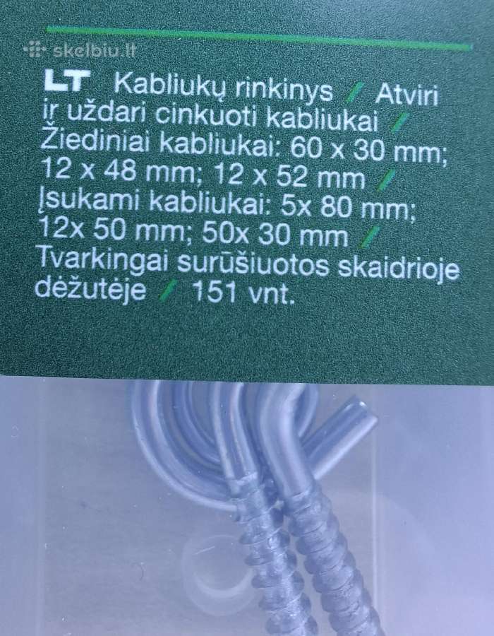 Kabliukų rinkinys - nuotraukos Nr. 2