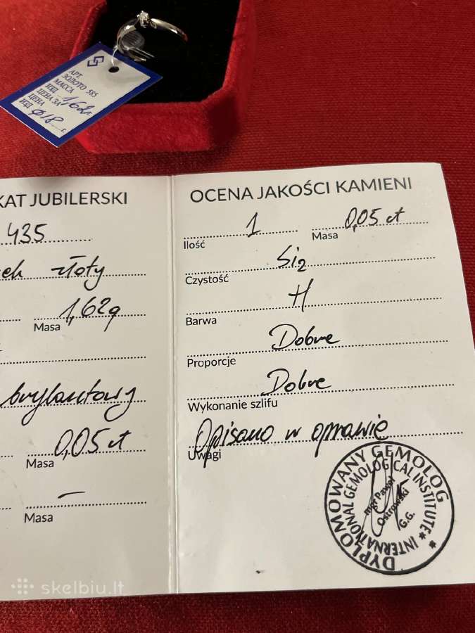 Prabangūs auksiniai 18-18,5 sužadėtuvių žiedai - nuotraukos Nr. 17