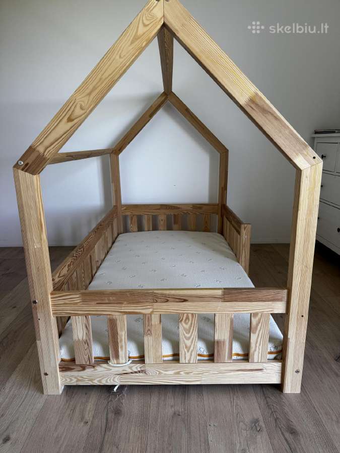 Vaikiška lova “namelis su čiužiniu 90 x 160