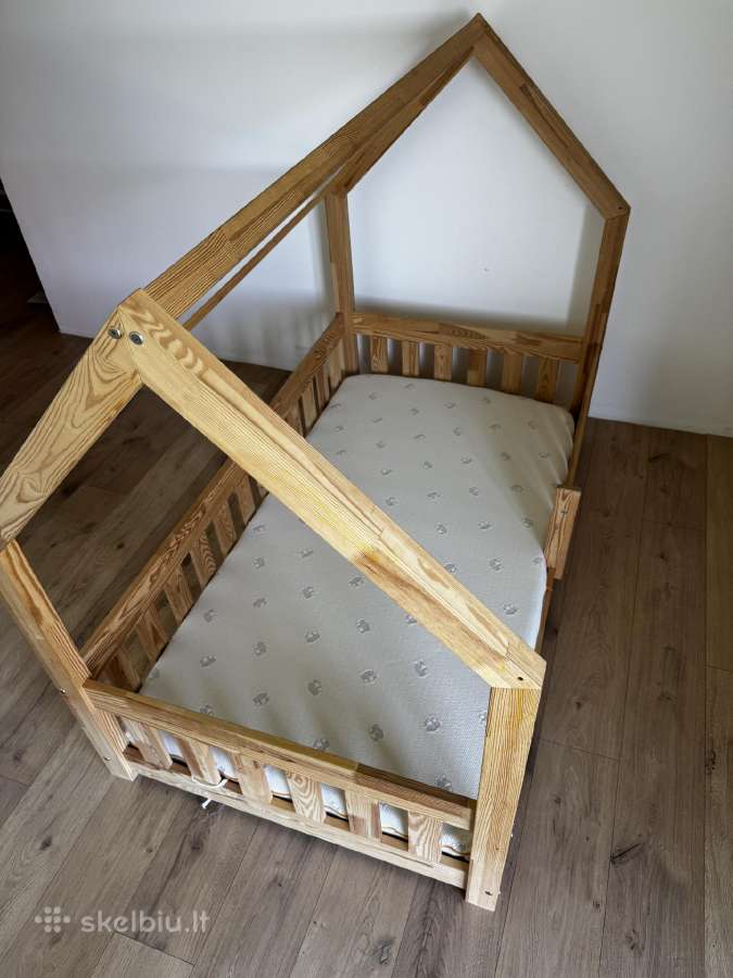 Vaikiška lova “namelis su čiužiniu 90 x 160 - nuotraukos Nr. 5