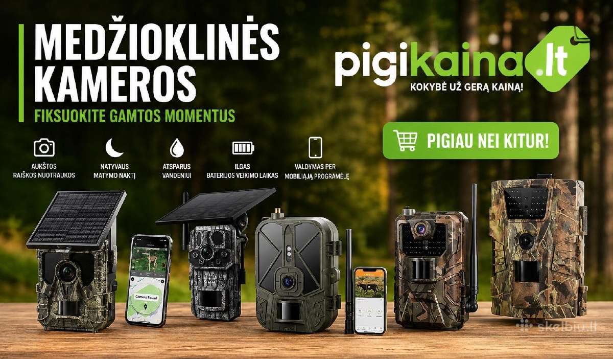 Medžioklinė lauko kamera Hc600pro 4G saulės bateri