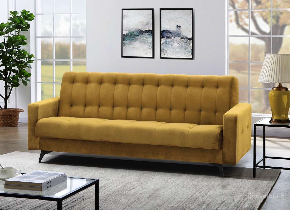 Minkšta sofa-lova "Gemi" su dėže patalynei - nuotraukos Nr. 11