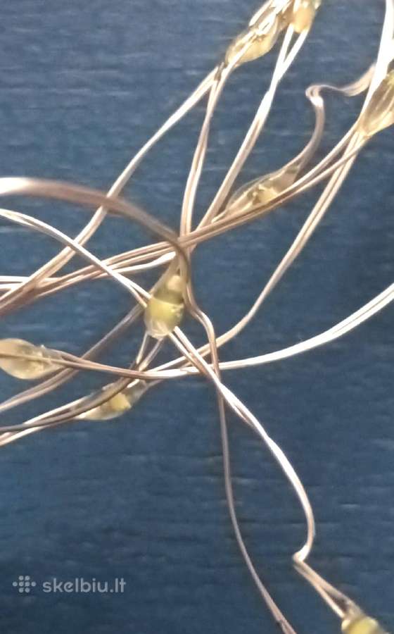 LED lempučių girliandos su baterijomis, 2m, 2vnt. - nuotraukos Nr. 3