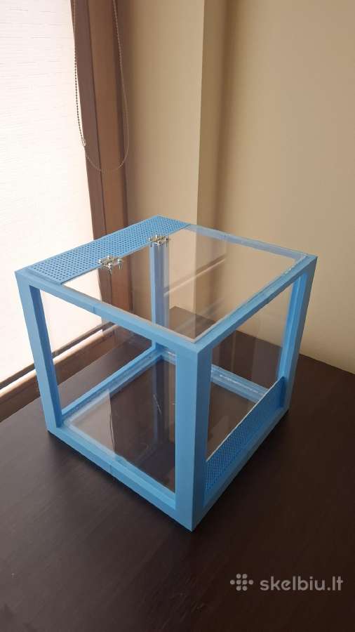 Terariumas 25x25x25cm (mėlynas)