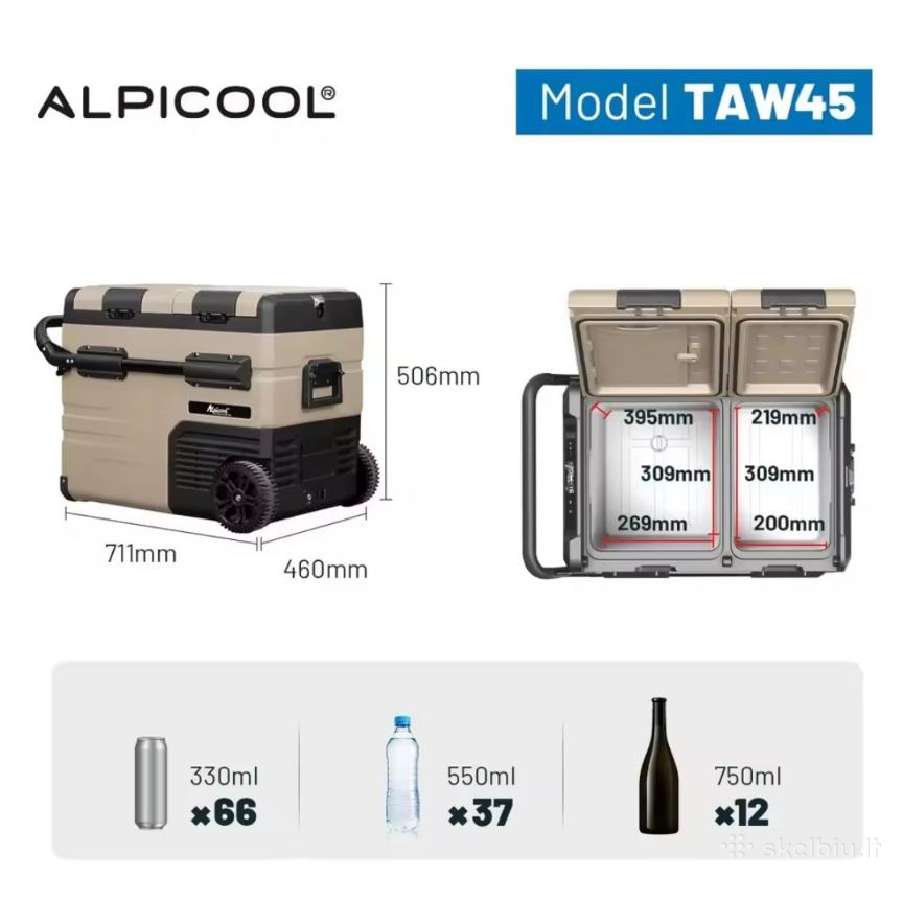 Alpicool Taw45 ir Ta45 su Bluetooth ir baterija - nuotraukos Nr. 11
