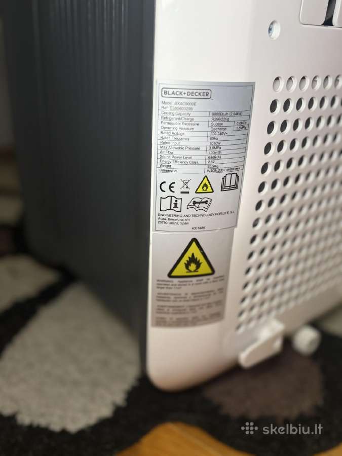 Black+decker kondicionierius 9000btu (apie 2,6 kw) - nuotraukos Nr. 4