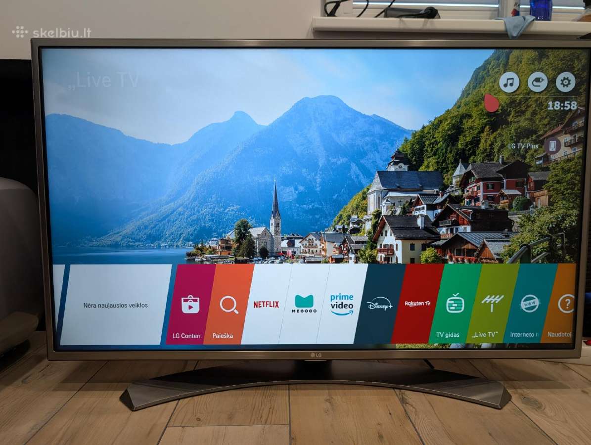 Parduodamas 43" LG 4k Smart TV (Modelis: 43uh668v)