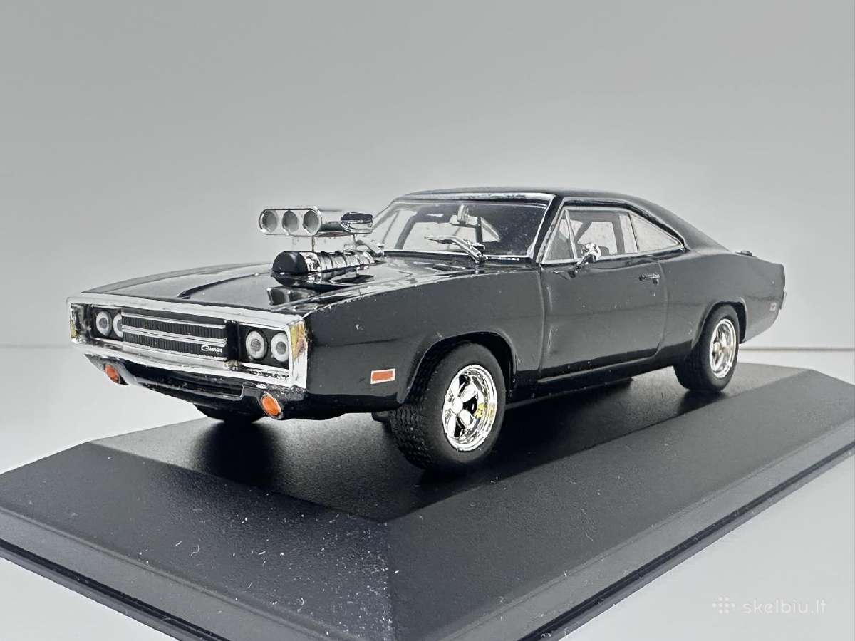 Dodge Charger R/t 1970 Dominic Toretto juoda 1:43 - nuotraukos Nr. 3