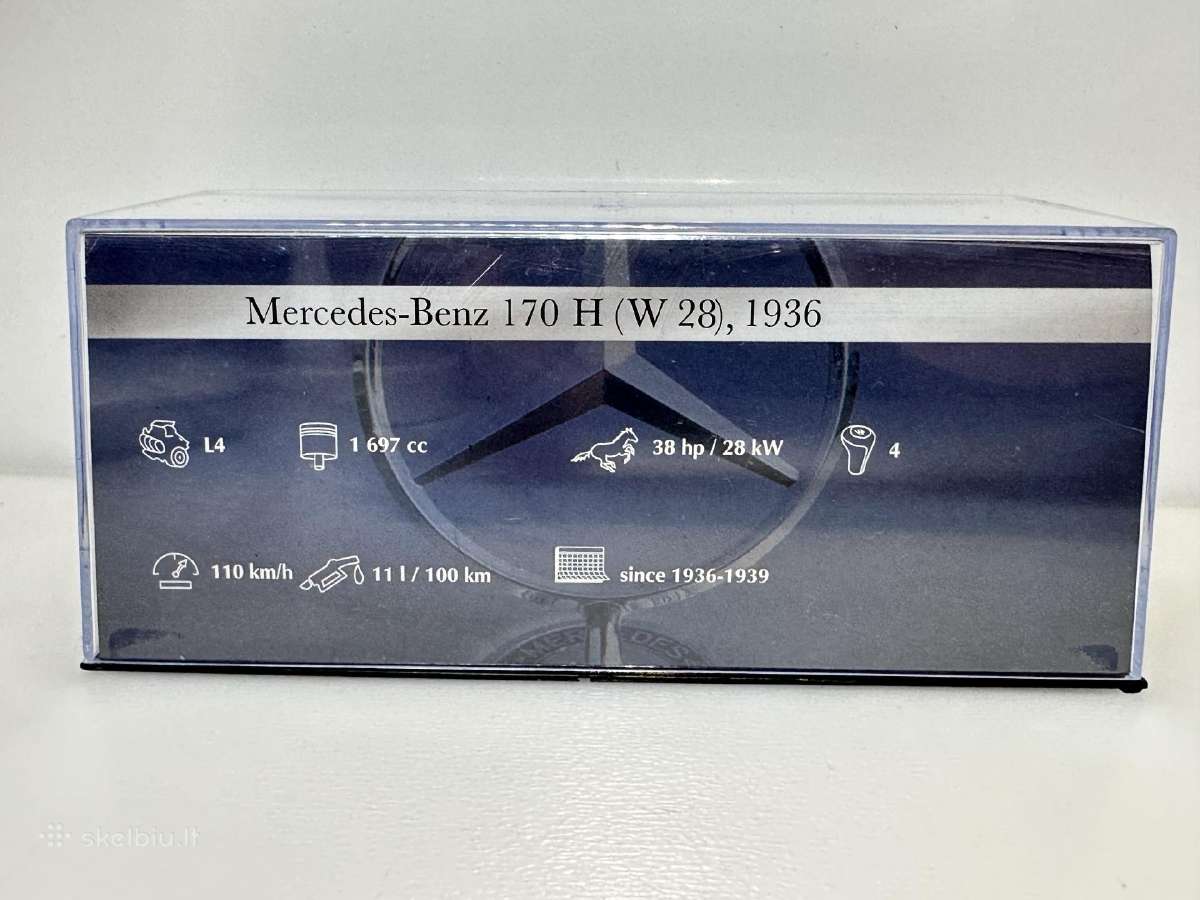 Mercedes-benz 170 H 1936 mėlyna 1:43 De Agostini D - nuotraukos Nr. 7