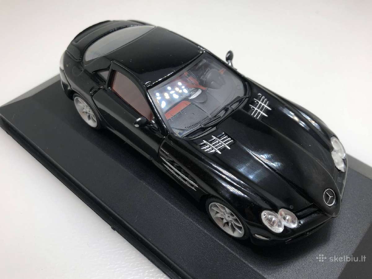 Mercedes-benz SLR Mclaren 2004 juoda 1:43 De Agost - nuotraukos Nr. 6