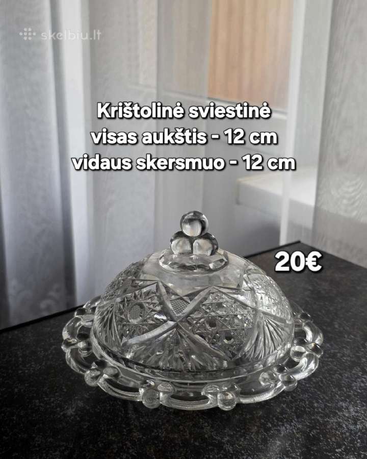 Vintažinė krištolinė sviestinė