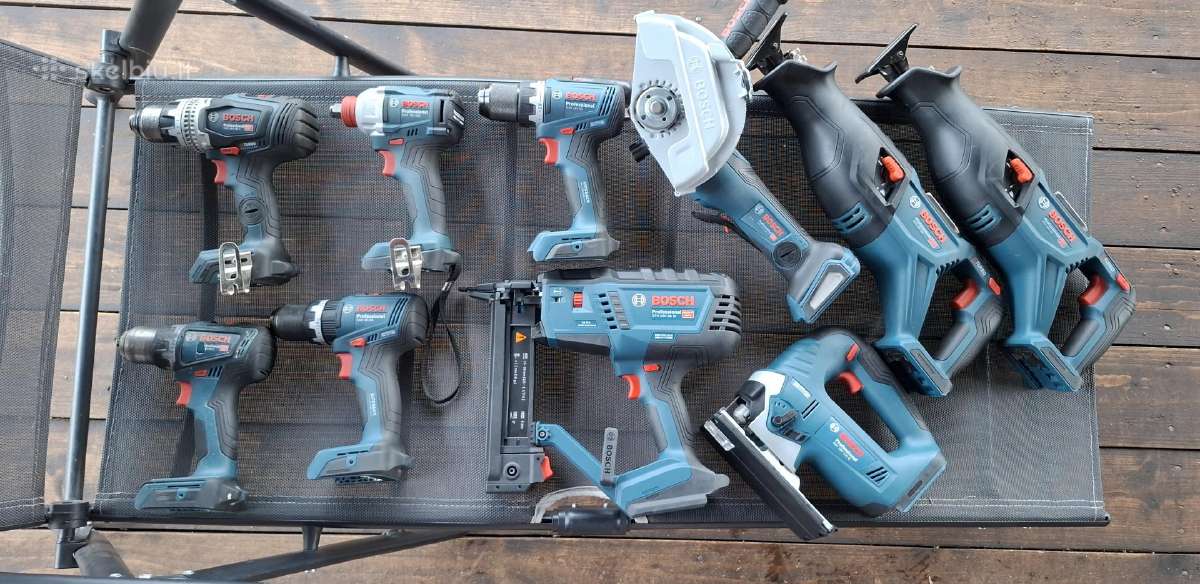 Bosch 18v įrankiai nauji ir naudoti