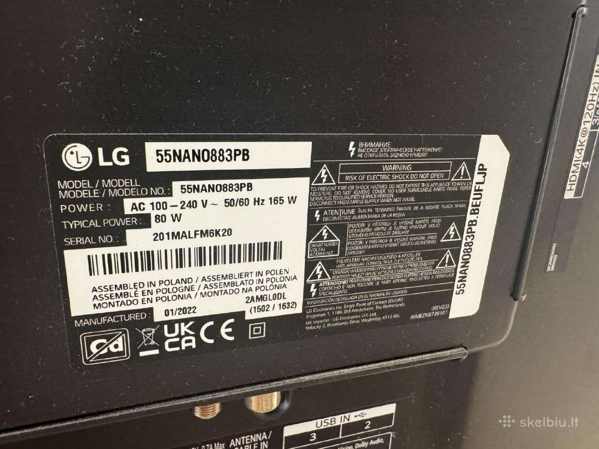 LG 55nano883pb 55 coliai (apie 139 cm) - nuotraukos Nr. 2