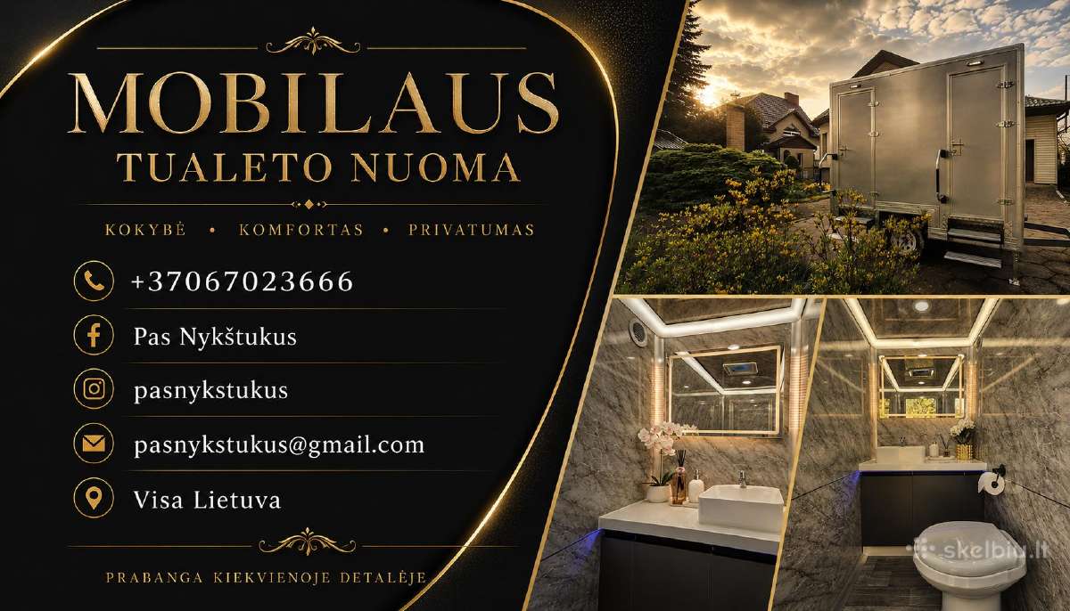 Mobilus tualetas renginiam, nuoma Lietuvoje - nuotraukos Nr. 5