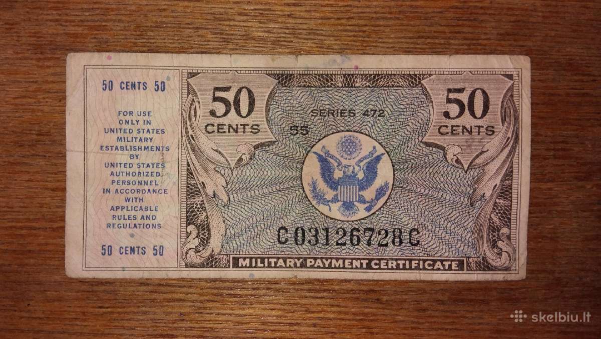 JAV 50 centu banknotas